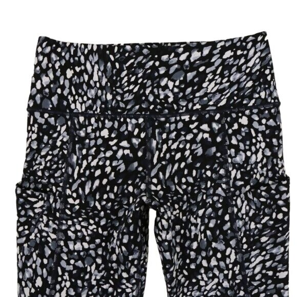 Athleta Spotty Up For Anything Crop Athletic Leggings Black White S - Picture 4 of 9